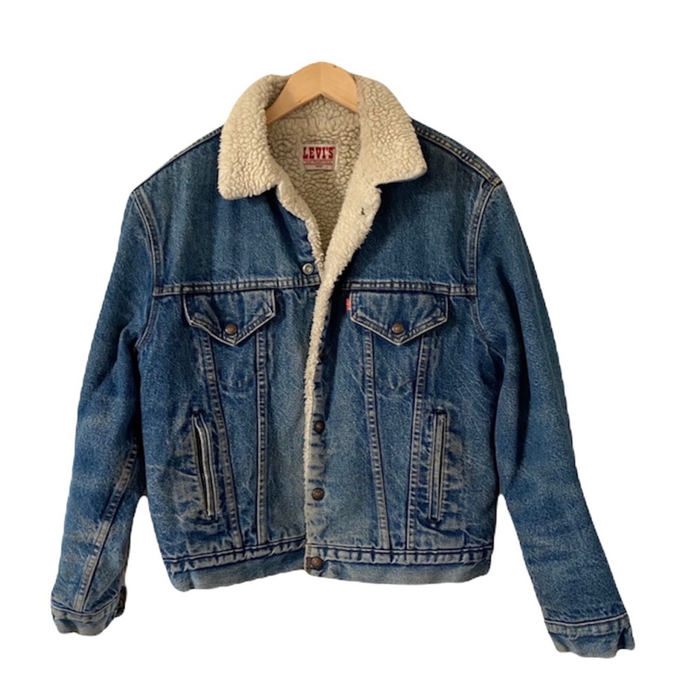 Vintage LEVIS Sherpa Lined Jean Jacket Unisex USA - Picture 2 of 14